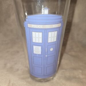 Blue Police Box Glass Tumbler - Iconic Sci‑Fi Design